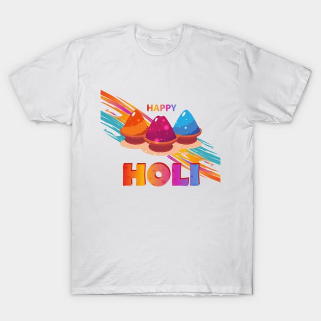 Happy Holi Latest Design T-Shirt by who_rajiv